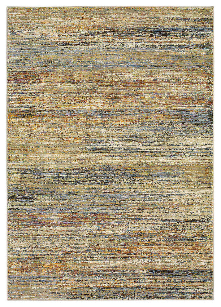 Oriental Weavers Atlas 8037J Abstract Area Rug, Gold/Green, 1'10"x3'2"