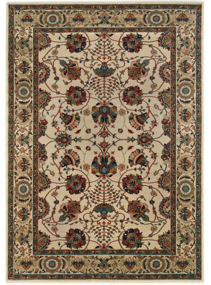 Oriental Weavers Ariana Ivory/Red Floral 431O3 Area Rug, Rectangular 7'10"x11'