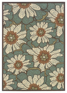 Oriental Weavers Montego 3444M Floral Area Rug, Blue/Brown, 8'6"x13'