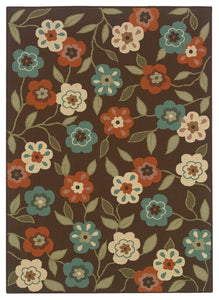 Oriental Weavers Montego 2267D Floral Area Rug, Brown/Ivory, 8'6"x13' Rectangle