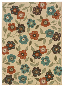 Oriental Weavers Montego 2267Y Floral Area Rug, Ivory/Brown, 7'10"x10'10"