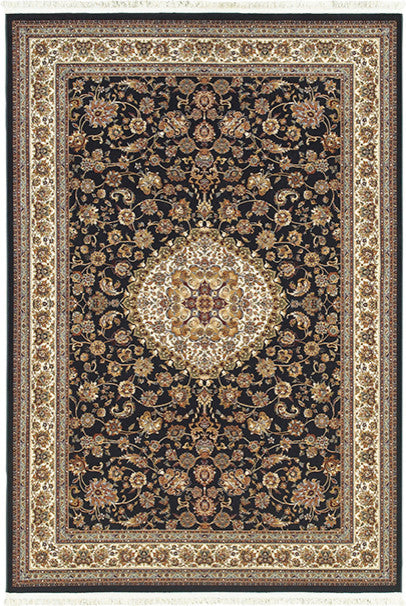 Oriental Weavers Masterpiece 033B2 Area Rug, Black/Ivory, 2'3"x10' Runner