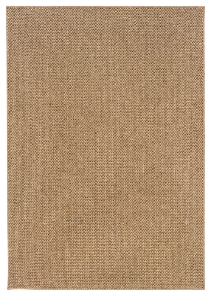 Oriental Weavers Karavia Sand Solid 2160X Area Rug, Rectangular 6'7"x9'6"