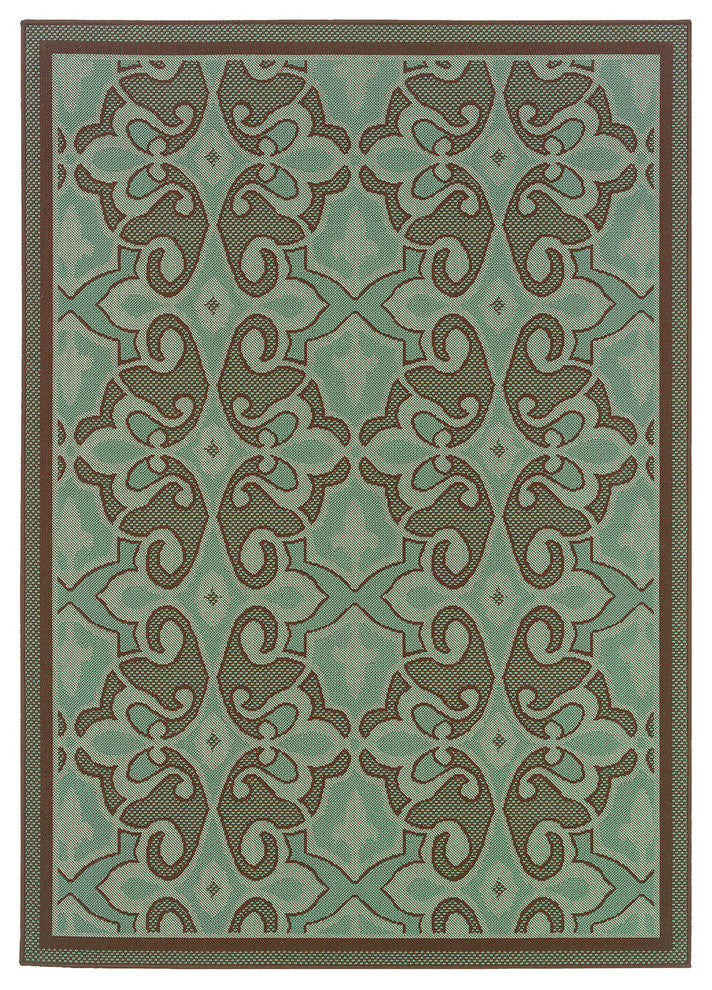 Oriental Weavers Montego 2335L Oriental Area Rug, Blue/Brown, 6'7"x9'6"