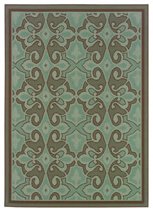 Oriental Weavers Montego 2335L Oriental Area Rug, Blue/Brown, 6'7"x9'6"