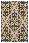 Oriental Weavers Cayman 001B9 Floral Area Rug, Sand/Charcoal, 5'3"x7'6"