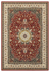 Oriental Weavers Kashan Red/Ivory Oriental 119N1 Area Rug, Runner 2'3"x7'6"