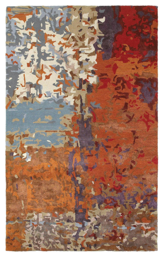 Oriental Weavers Galaxy 21904 Abstract Area Rug, Multi/Orange, 8'x10' Rectangle