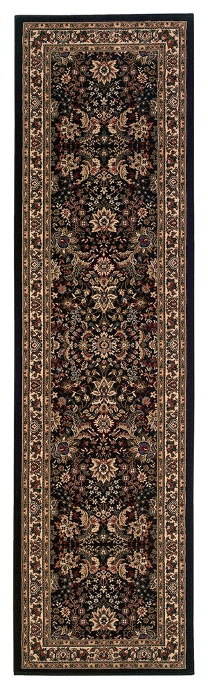 Oriental Weavers Ariana 213K8 Oriental Area Rug, Black/Ivory, 10'x12'7"