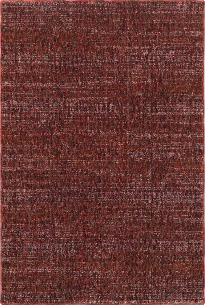 Oriental Weavers Atlas Red/Rust Solid 8033K Area Rug, 2'3"x8' Runner