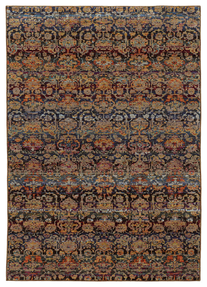 Oriental Weavers Andorra 6836C Abstract Area Rug, Multi/Blue, 1'10"x3'2"