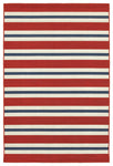 Oriental Weavers Meridian 5701R Stripe Area Rug, Red/Blue, 3'7"x5'6" Rectangle