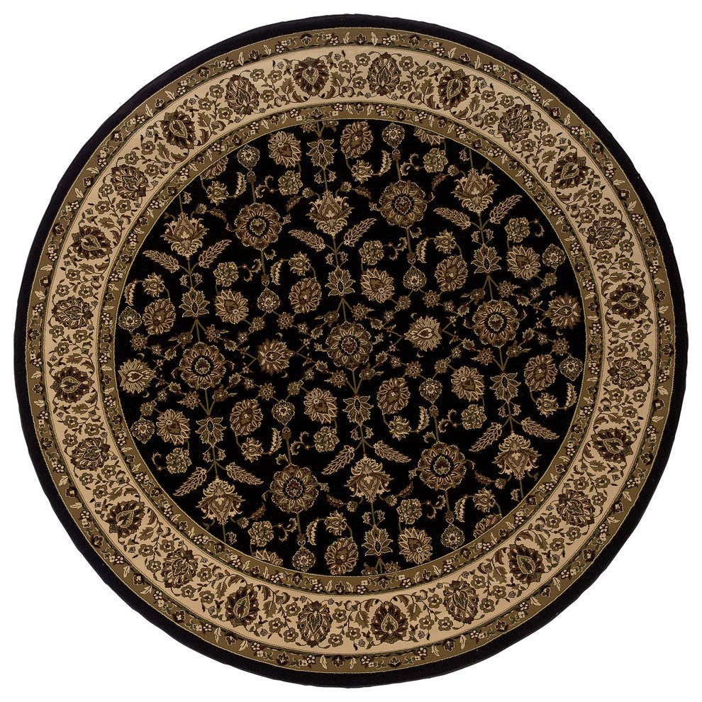 Oriental Weavers Ariana 271D3 Brown/Ivory Oriental Area Rug, 8' Round