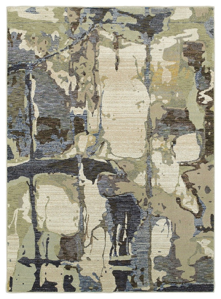 Oriental Weavers Evolution 8027A Abstract Area Rug, Blue/Gray, 8'6"x11'7"