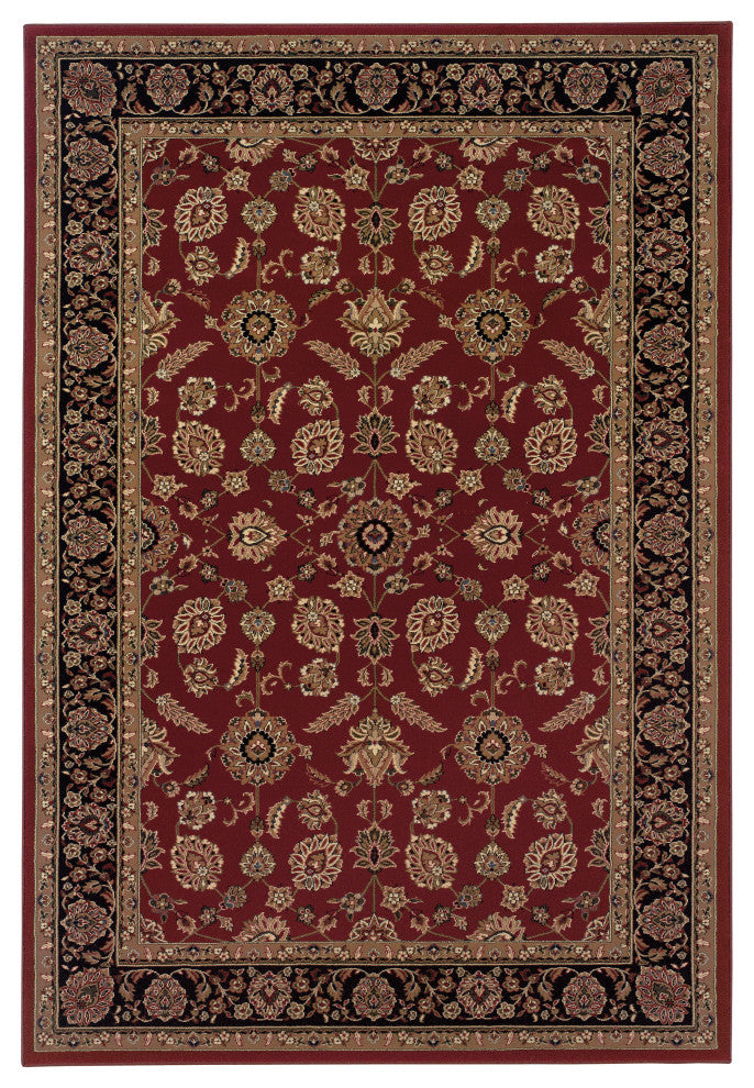 Oriental Weavers Ariana Red/Black Oriental 271C3 Area Rug, Runner 2'3"x7'9"