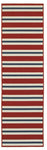 Oriental Weavers Meridian Red/Blue Stripe 5701R Area Rug, Runner 2'3"x7'6"