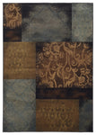 Oriental Weavers Hudson Blue/Brown Geometric 4878B Area Rug, Runner 1'10"x7'6"