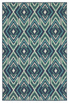 Oriental Weavers Meridian 2209B Geometric Area Rug, Navy/Green, 8'6"x13'