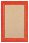 Oriental Weavers Cayman Sand/Orange Border 5594Q Area Rug, Runner 2'3"x7'6"