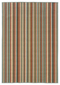 Oriental Weavers Montego 6996C Stripes Area Rug, Green/Blue, 5'3"x7'6" Rectangle