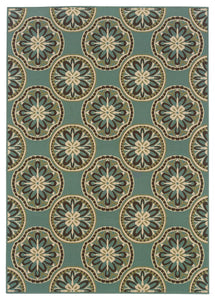 Oriental Weavers Montego 8323L Floral Area Rug, Blue/Ivory, 7'10"x10'10"