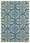 Oriental Weavers Cayman 2541M Geometric Area Rug, Sand/Blue, 5'3"x7'6" Rectangle