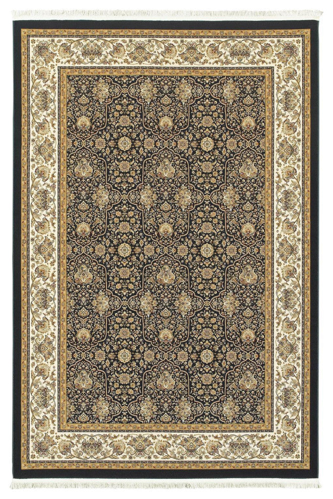 Oriental Weavers Masterpiece 1331B Area Rug, Navy/Ivory, 6'7"x9'6" Rectangle