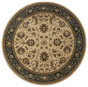 Oriental Weavers Ariana 311Z3 Ivory/Blue Oriental Area Rug, 8' Round