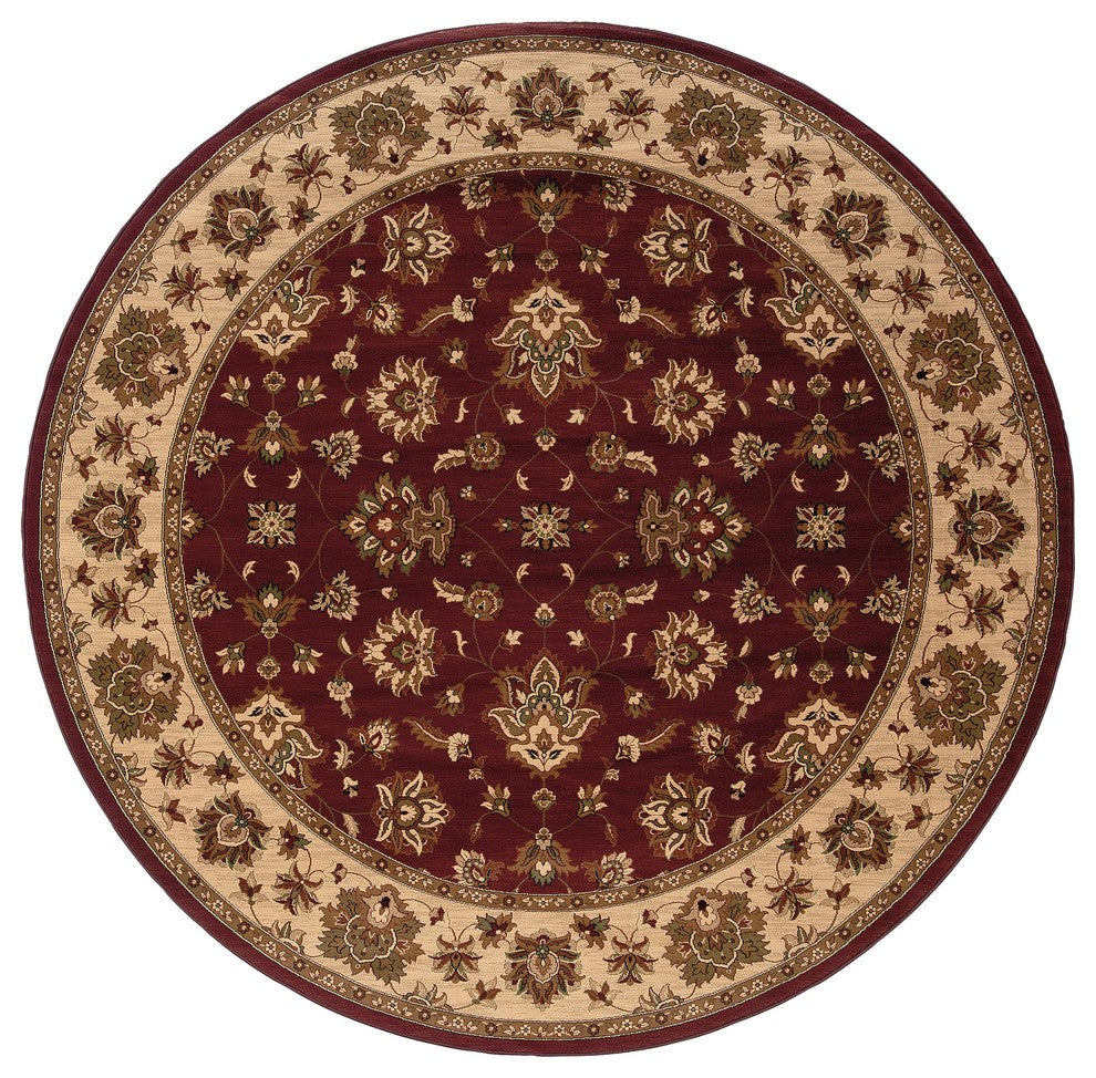 Oriental Weavers Ariana Red/Ivory Floral 623V3 Area Rug, Rectangular 7'10"x11'