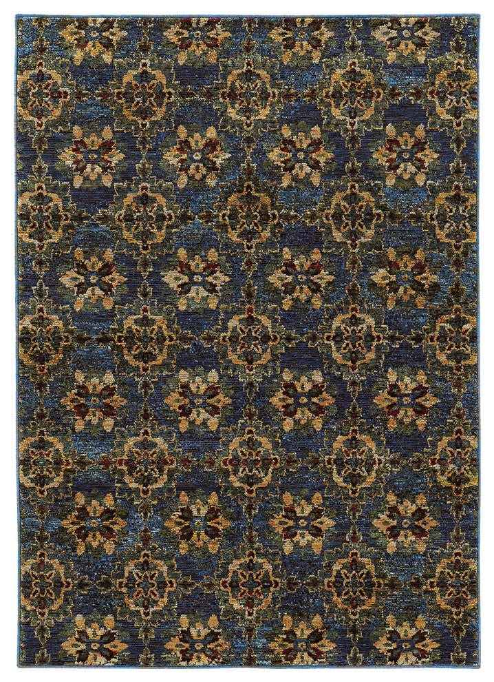 Oriental Weavers Andorra Blue/Gold Oriental 6883C Area Rug, 2'3"x8' Runner