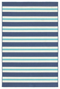 Oriental Weavers Meridian 5701B Stripe Area Rug, Blue/Ivory, 8'6"x13' Rectangle