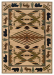 Oriental Weavers Hudson 1072A Southwest/Lodge Area Rug, Ivory/Green, 7'8"x10'10"