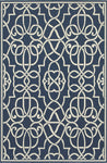 Oriental Weavers Meridian 2205B Geometric Area Rug, Navy/Ivory, 3'7"x5'6"