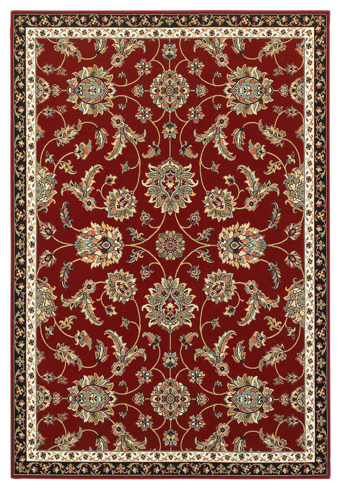 Oriental Weavers Kashan 370RI Area Rug, Red/Multi, 9'10"x12'10" Rectangle