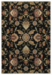 Oriental Weavers Kashan 9946K Floral Area Rug, Black/Multi, 5'3"x7'6" Rectangle