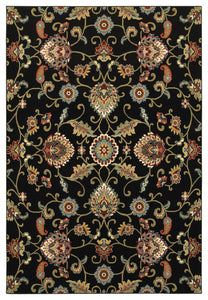 Oriental Weavers Kashan 9946K Floral Area Rug, Black/Multi, 9'10"x12'10"