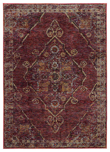 Oriental Weavers Andorra 7135E Oriental Area Rug, Red/Gold, 3'3"x5'2"