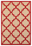 Oriental Weavers Cayman 660R9 Geometric Area Rug, Sand/Red, 5'3"x7'6" Rectangle