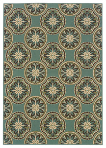 Oriental Weavers Montego 8323L Floral Area Rug, Blue/Ivory, 1'9"x3'9" Rectangle