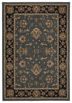 Oriental Weavers Ariana Blue/Black Floral 623H3 Area Rug, Rectangular 12'x15'