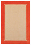 Oriental Weavers Cayman 5594Q Border Area Rug, Sand/Orange, 6'7"x9'6" Rectangle