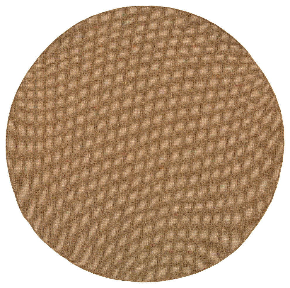 Oriental Weavers Karavia 2068X Tan Solid Area Rug, 7'10" Round