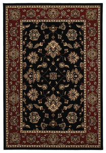 Oriental Weavers Ariana Black/Red Floral 623M3 Area Rug, Rectangular 4'x5'9"