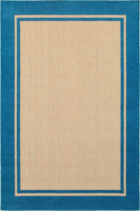 Oriental Weavers Cayman 5594B Border Area Rug, Sand/Blue, 9'10"x12'10"