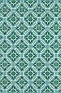 Oriental Weavers Meridian 5868L Floral Area Rug, Blue/Green, 6'7"x9'6" Rectangle