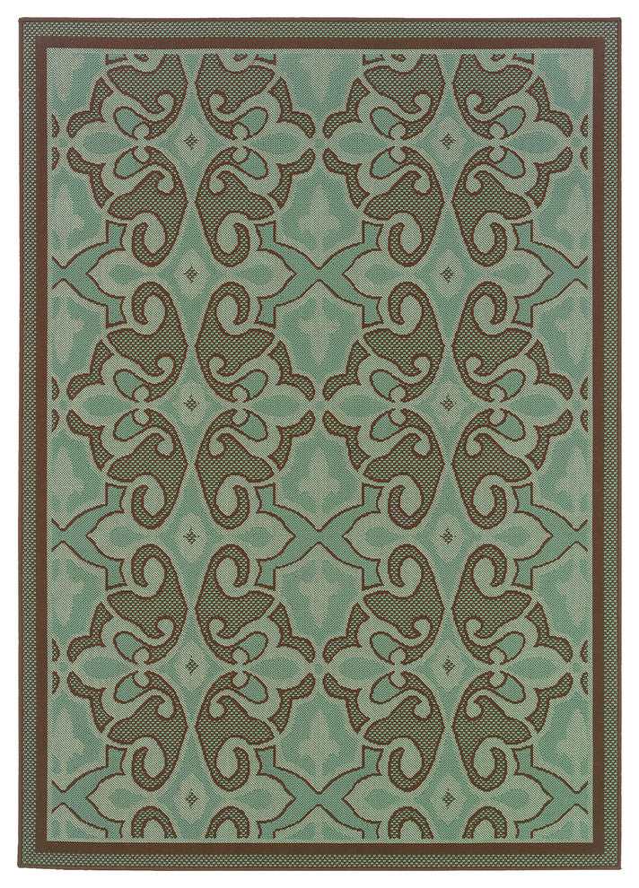 Oriental Weavers Montego 2335L Oriental Area Rug, Blue/Brown, 8'6"x13'