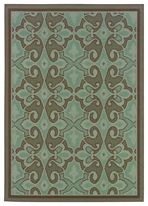 Oriental Weavers Montego 2335L Oriental Area Rug, Blue/Brown, 8'6"x13'