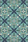 Oriental Weavers Meridian 2206B Medallion Area Rug, Blue/Green, 2'3"x7'6" Runner