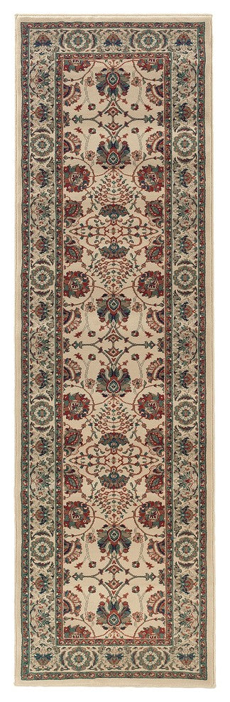 Oriental Weavers Ariana Ivory/Red Floral 431O3 Area Rug, Square 8'x8'