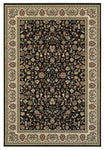 Oriental Weavers Kashan 108B1 Area Rug, Black/Ivory, 6'7"x9'6" Rectangle